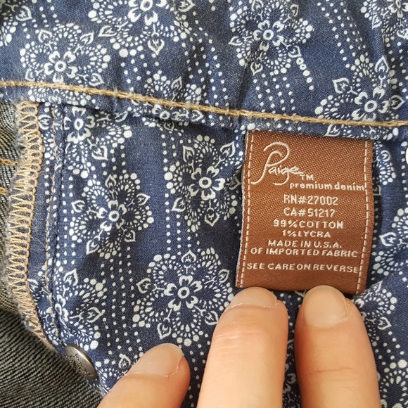 PAIGE Skyline skinny jeans. Drk Blue. Size 27. - Picture 2 of 6